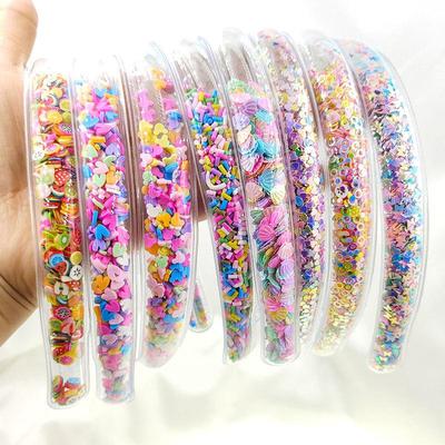 Transparent Quicksand Headbands for Children Kids Girls Cute Glitter Sequin Teeth Hairbands Hair Hoops Hair Accessories