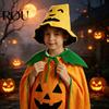 Lightweight Halloween Cosplay Cape Pumpkin Poncho Costume for Kids Adults, Unisex Soft Adjustable Neckline Cloak Cape, Party Outfits Masquerade,