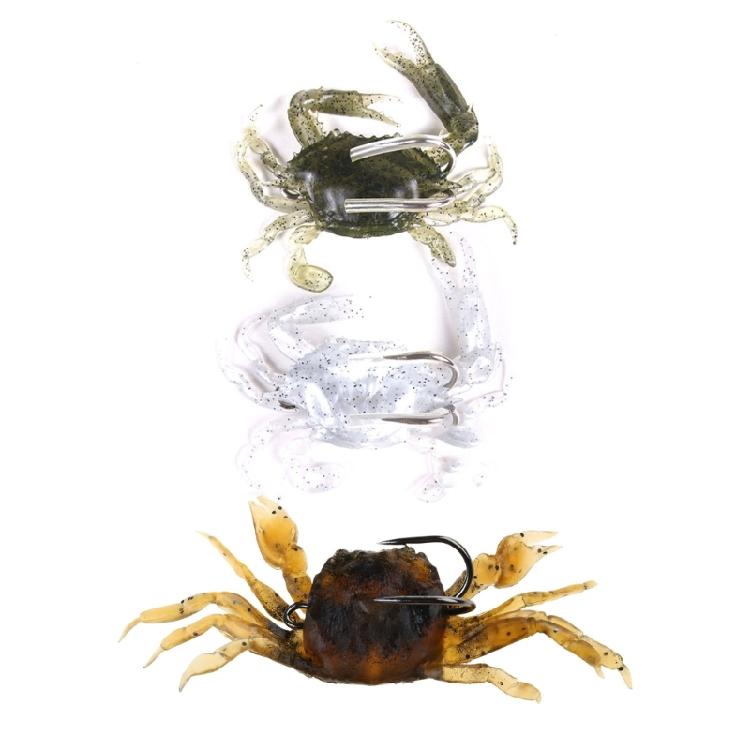 Simulation Crab Bait-with Sharp-Hook Artificial Soft Silicone-Lures Fishing-Lure