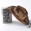 Beads Western Cowboy Hat Wide Brim Panama Cap Fashion Sunscreen Straw Hat  Travel