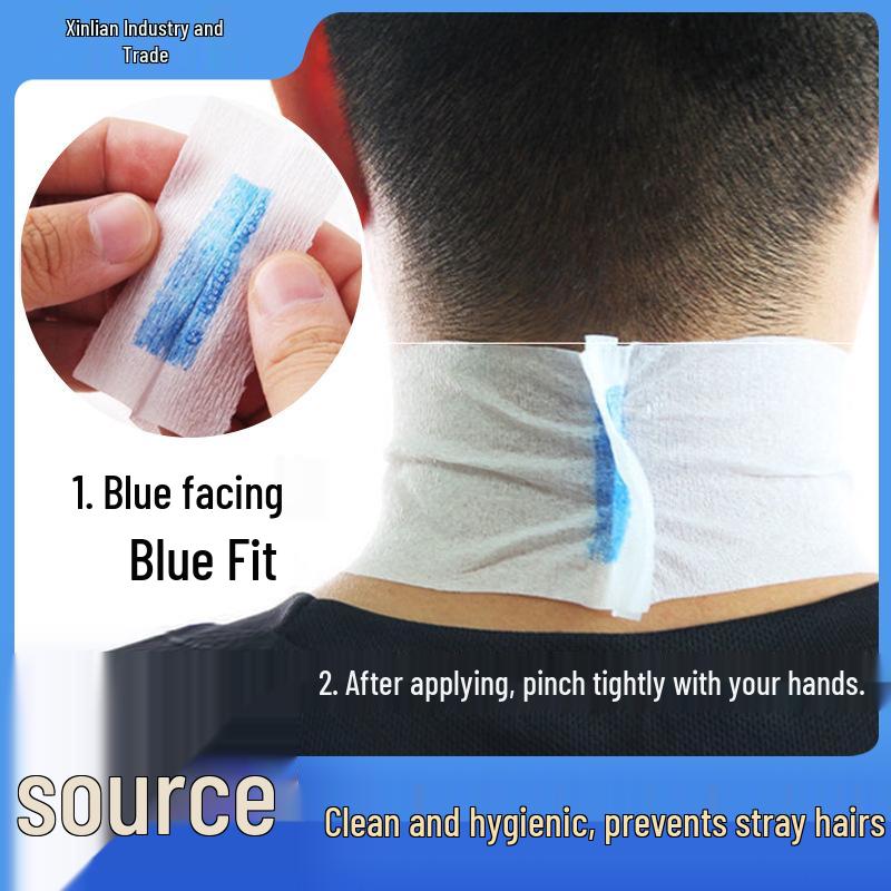 

Парикмахерская бумажная накидка для шеи - 80 одноразовых листов для салонного использования, защищает шею от волос и краски, бесплатная доставка