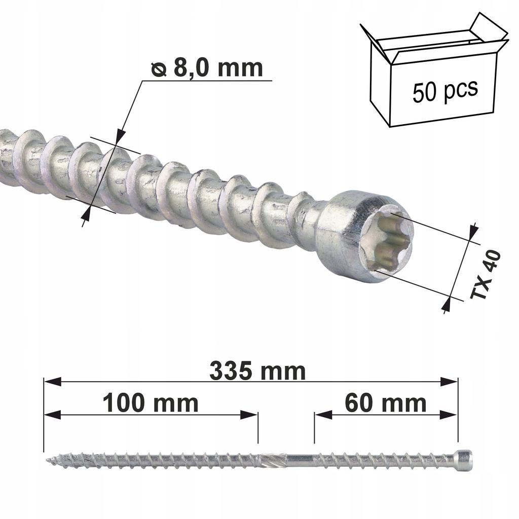 Screws for Rafter Insulation WKPC-08335 (50)