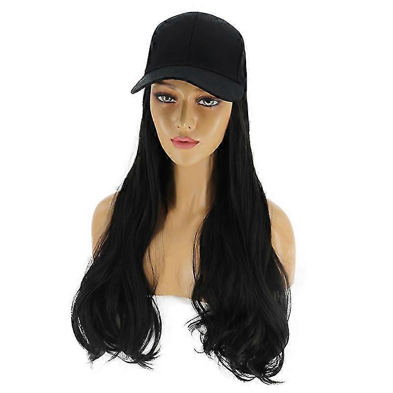 Charming Women Lady Long Curly Synthetic Wig Hairpiece Hair Extension with Hat