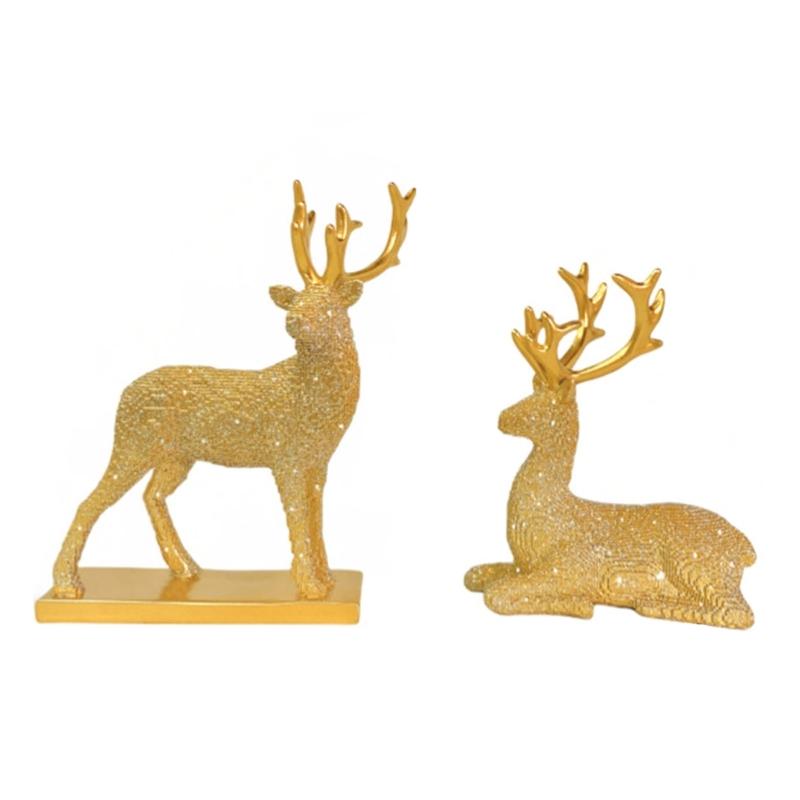 

Handmade Sculpture With Detailed Carving Ideal For Festival Desktop Or Window Display Holiday Resin Decors золотий