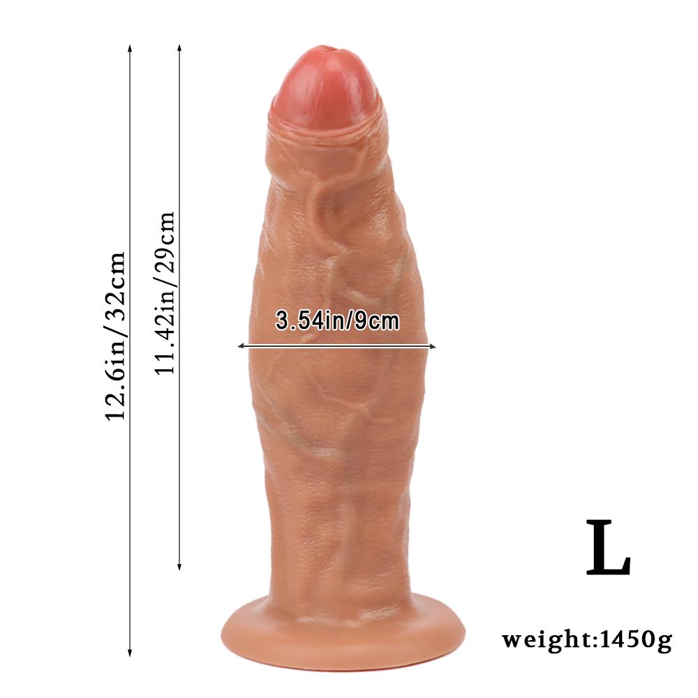 Realistic Liquid Silicone Dildo Thick Penis Adult Sex Toy for Men Women Anal Vaginal Massage Waterproof