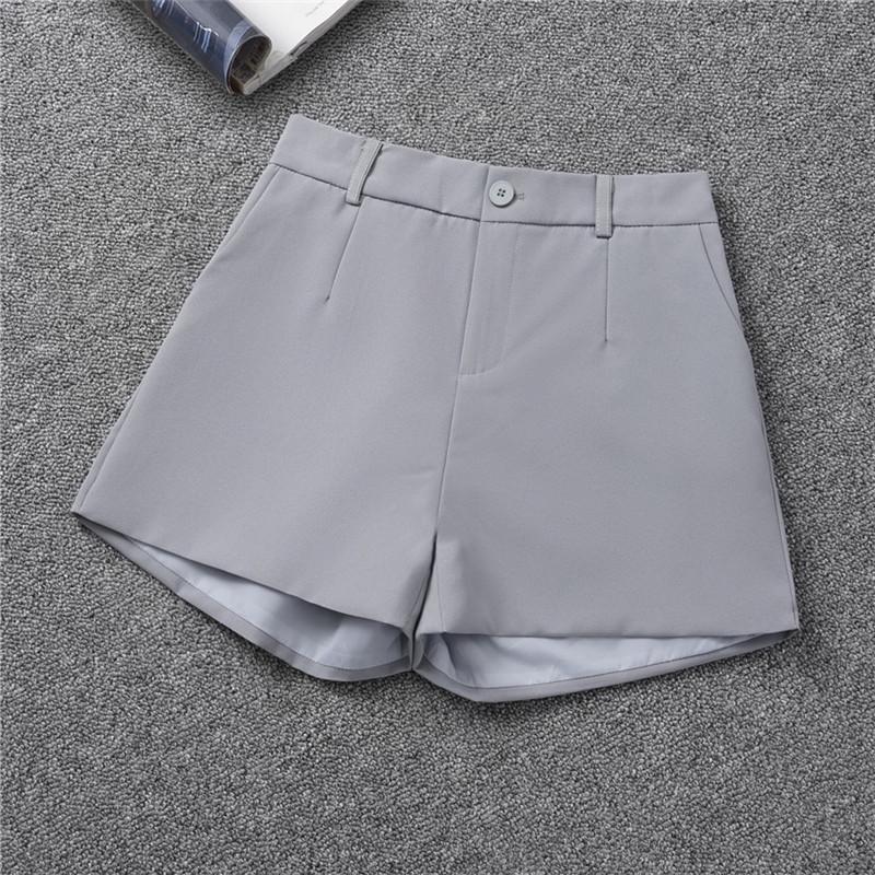 Women's High-Waisted Black A-Line Wide-Leg Slimming Shorts - Spring 2022 Korean Style