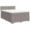 Vidaxl Letto Continentale Con Materasso, Taupe, Tessuto, 140X190 Cm