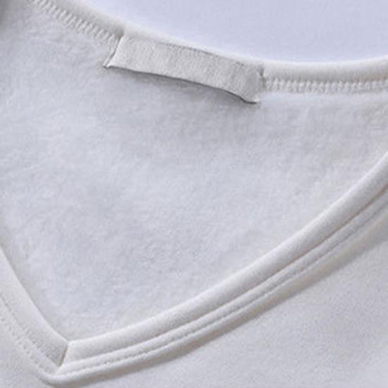 Men Thermal Shirt Fall Winter Base Layer Shirt Fleece Lined V-Neck Pullover Solid Color Warm Long Sleeve Tee Shirt for Daily Wear Sports