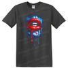 Lips Dripping Red Blue Urban Streetwear T Shirt Graphic Tee Fashion Art