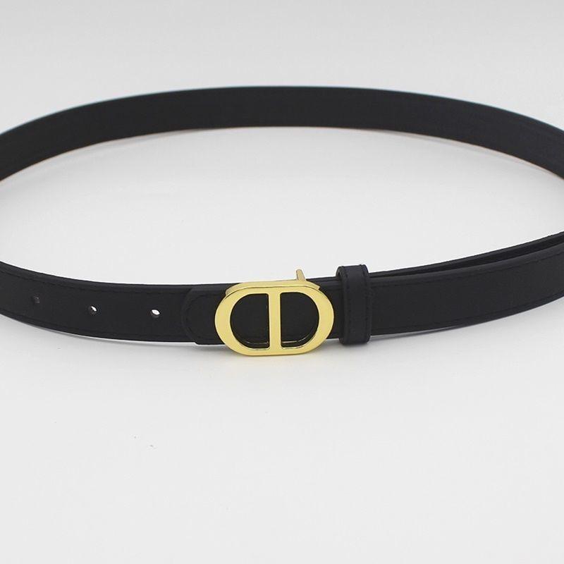 Stylish Gold Alloy Buckle Women's Fashionable Denim Pants Belt In Multiple Colors