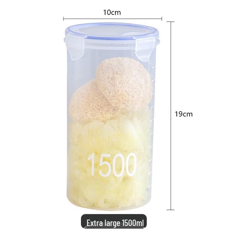 

ZISIZ Transparent Plastic Food Storage Jars