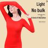 "Hyaluronic Acid Self-Heating Elastic Autumn Outfit: Long-Sleeved Top & Breathable Bottoms for Women"