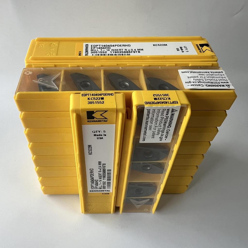 KENNAMETEL / EDPT140404PDERHD KC522M / Carbide CNC Blade 10 Pcs