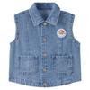 PawinPaw Kids' Cartoon Bear Cotton Denim Vest