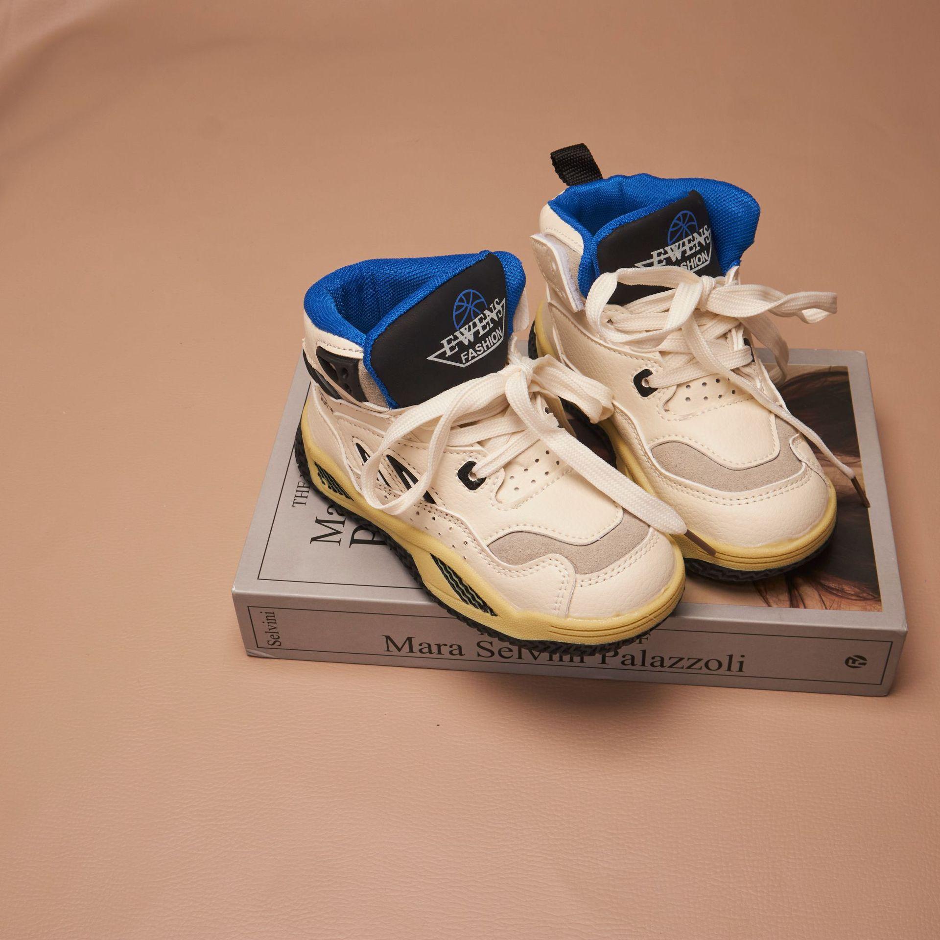 

Children s sports shoes for autumn and winter, new shock-absorbing and breathable shoes for girls, soft-soled non-slip school basketball shoes for 26-31One Hand6Double синій