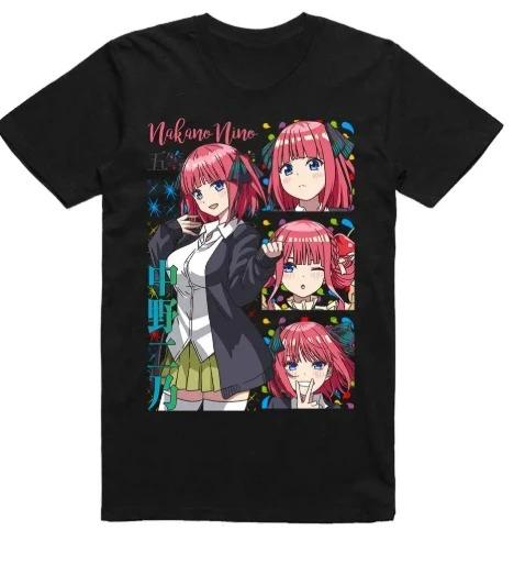 

The Quintessential Quintuplets Nino Nakano Bunny Graphic T-Shirt Anime Pastel Aesthetic Black Unisex Otaku Streetwear T-shirt XXXL