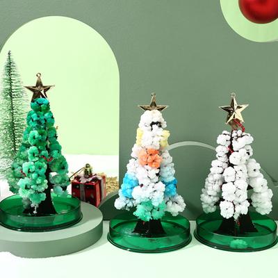 1 Set Mini Christmas Tree Toy DIY Faux Crystal Growing Tree Educational