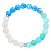 Elegantes Charm-Armband aus Naturstein in Farbe, Glücksbringer, Glücksarmband, Herren- und Damenmode, Schmuckarmband