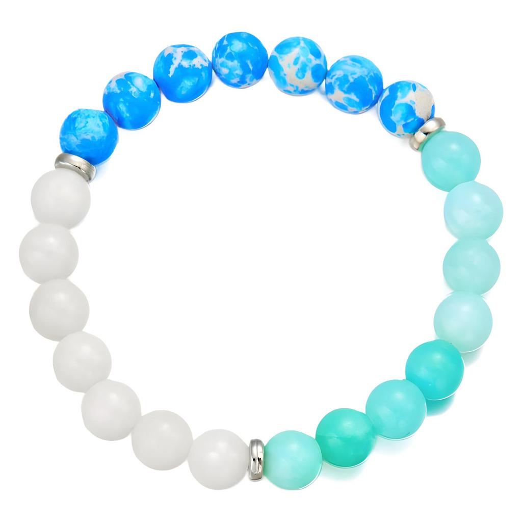 Elegantes Charm-Armband aus Naturstein in Farbe, Glücksbringer, Glücksarmband, Herren- und Damenmode, Schmuckarmband