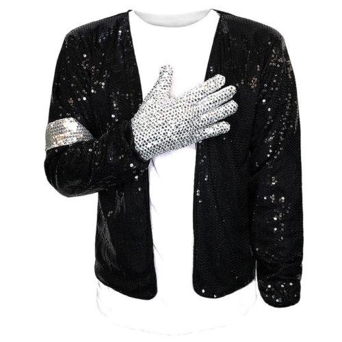 Tenue de Cosplay pour Spectacle Performance Fête Michael Jackson Célébrité Anniversaire Halloween Billie Jean Kids90-110cm&Michael Jackson