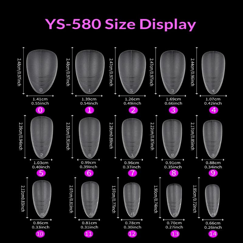 240Pcs Almond Coffin Stiletto Gel Nail Tips With Auxiliary Lines Innovative Press On Nails Ake Nail For Extension Manicure Tool