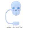 Silicone Cute Skull Straw Covers 10mm Skull Shape Straw Caps Reusable Halloween Skull Straw Toppers for Stanley 30&40 Oz Tumbler