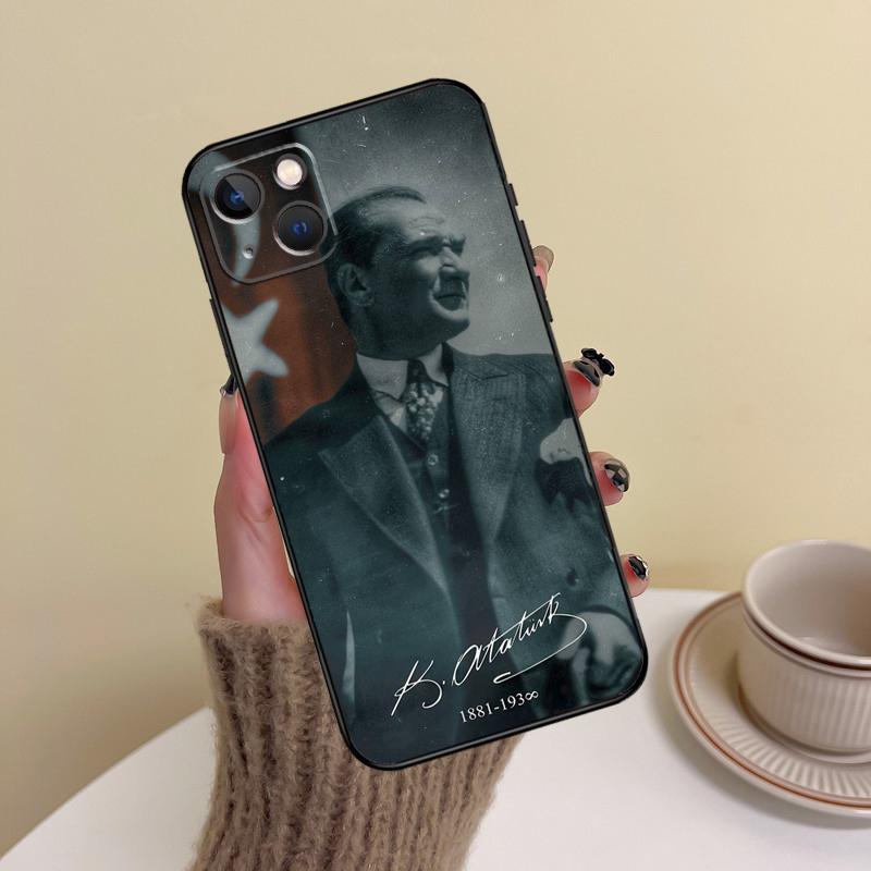 Turecká vlajka Atatürka Pouzdro na telefon Pro iPhone 14 Pro Max 17 Air 16 15 11 12 13 Pro Max mini 16 Plus 16e Kryt Funda