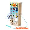 Montessori Busy Board Barneleker Led lysbryter Simulere bilratt Reiseaktiviteter Sansespill Pedagogiske leker