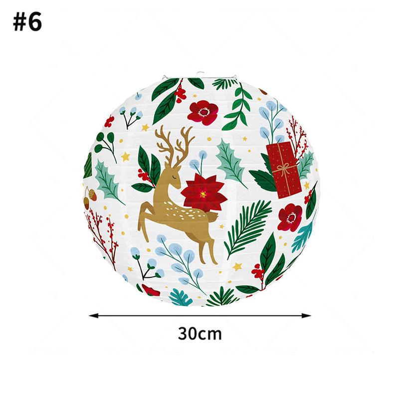 Christmas Lantern Round Paper Lanterns Xmas Decoration Hanging Pendant Christmas Party Supplies Lanterns navidad decoracion 2026