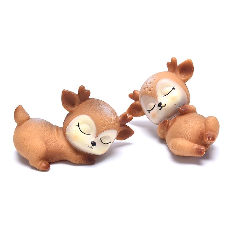 Cute Sleeping Baby Deer Cake Dessert Fondant Cartoon Decoration Tools Diy