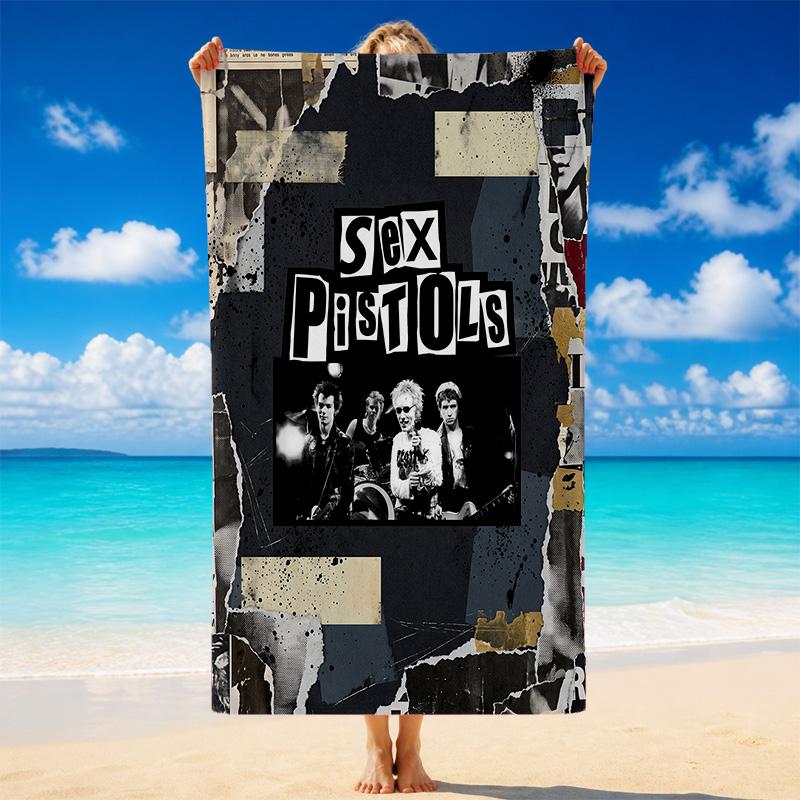 Sex Pistols Print Microfiber Beach Towel Sand?Resistant Lightweight Towel For Swimming Outdoor Travel Use