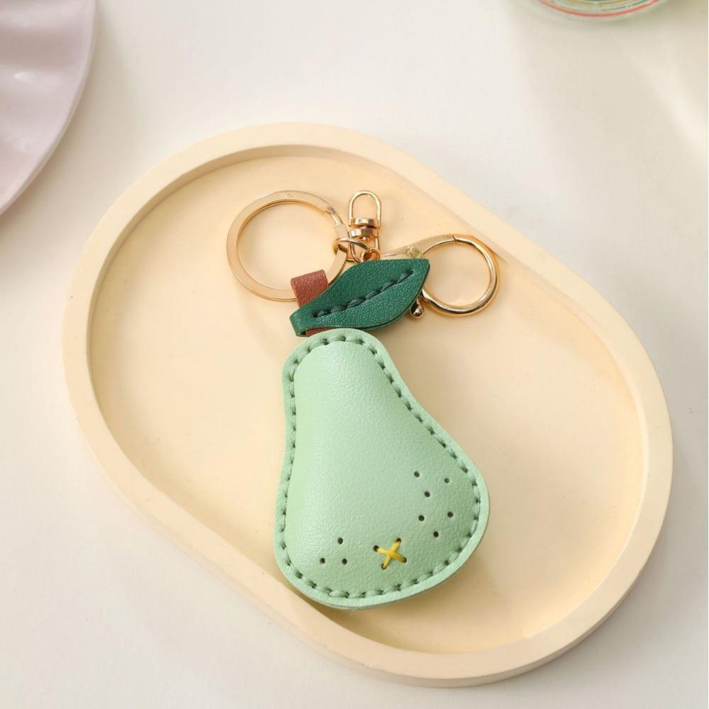 Cute Fruit Pendant Strawberry Bag Pendant Portable Leather Keychain  Gift