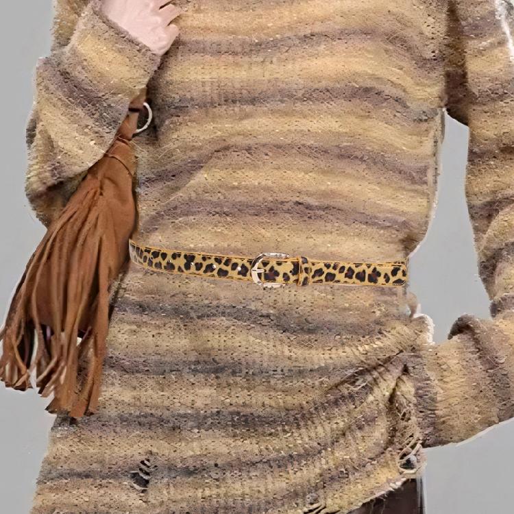 Waist Chain Golden Buckle PU Belt for Women Proms Stage and Club Party Casual Wear Elaborate Waist Jewelry
