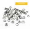 VKKM 304 Stainless Steel Nuts & Bolts Assortment Kit, Including M8×50 - 80mm Sizes, Totaling 64 Pieces.
