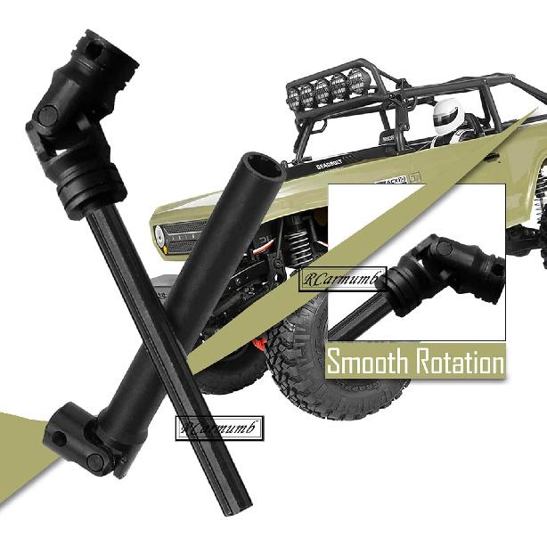 RC Drive Shaft Universal Upgrades for 1/10 Axial SCX10 II Redcat D90 Gen7/Pro RC4WD GEN8 SCX10 2, Rcarmumb 2pcs RC Crawler Driveshaft,Harden Steel