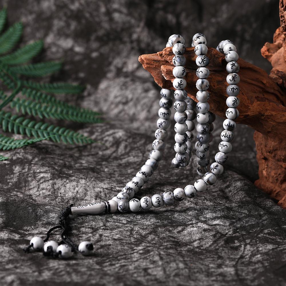 8mm Beads Bracelet Tassel Pendant 99 Muslim Prayer Meditation Yoga Necklace Bracelets Jewelry