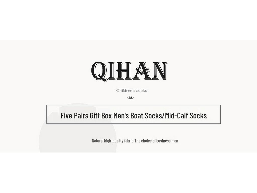 Men's Mid-Calf Casual Jacquard Socks - 5 Pairs Gift Box for Autumn/Winter