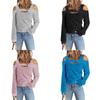 Euro Style Long Sleeve T Shirt For Women With French Cashmere And Padded Patchwork For Casual Streetwear