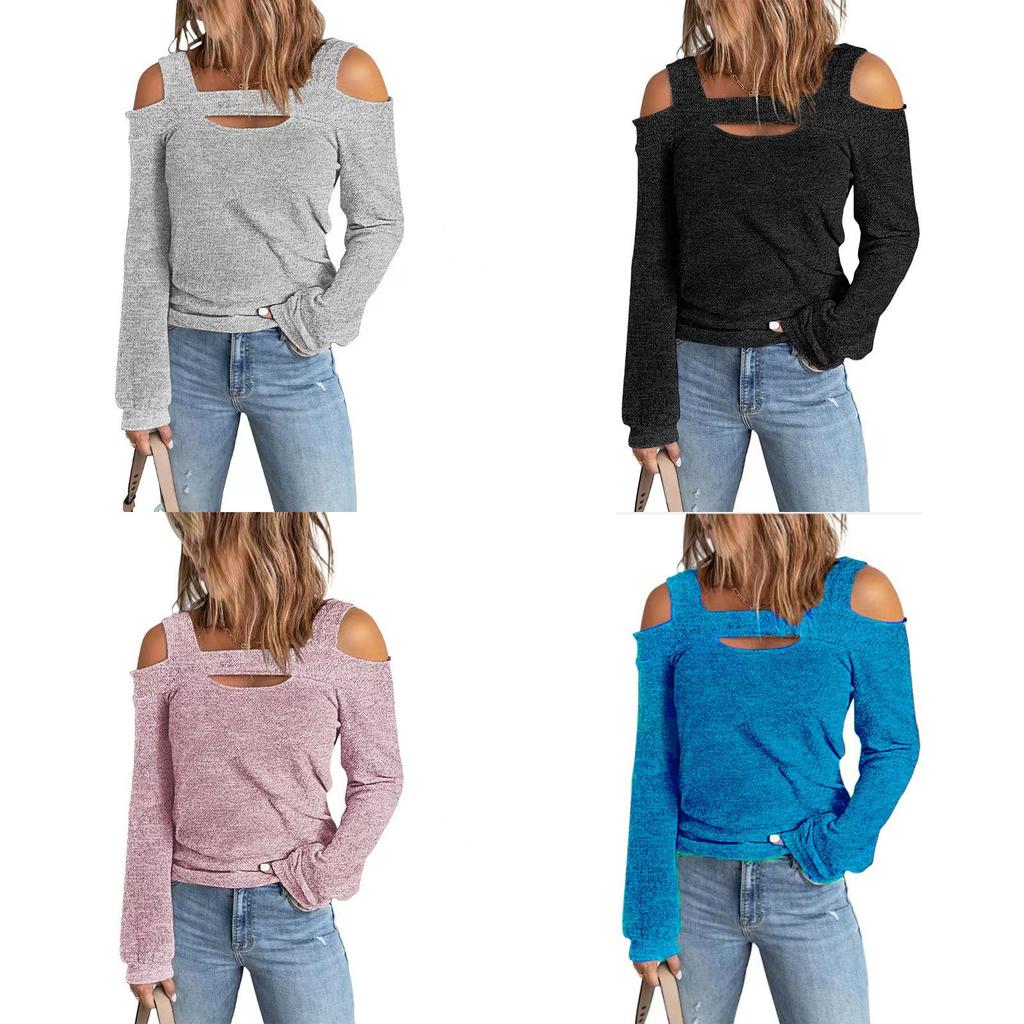 Euro Style Long Sleeve T Shirt For Women With French Cashmere And Padded Patchwork For Casual Streetwear