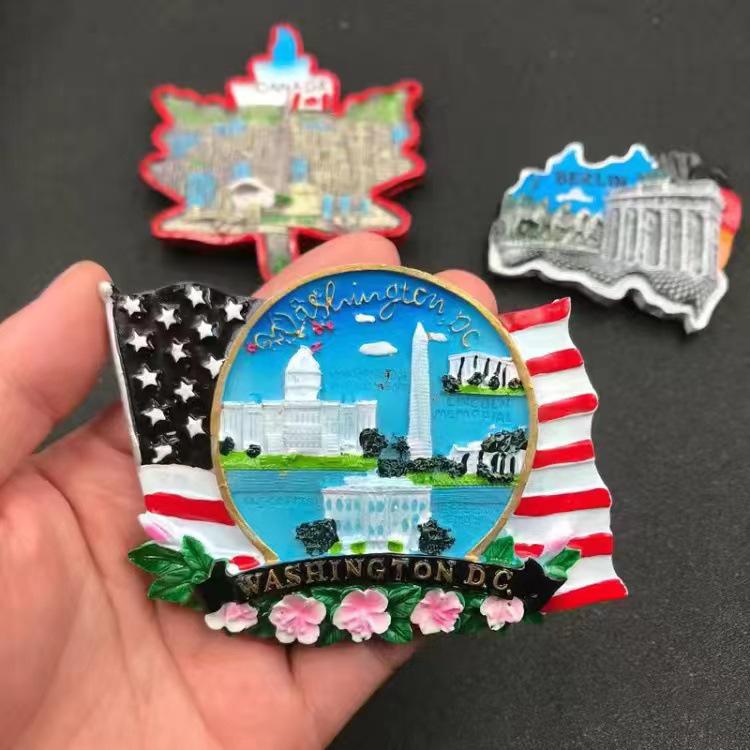 USA Refrigerator Magnet Souvenir - Statue of Liberty, NYC, LA, SF, Hawaii, Boston