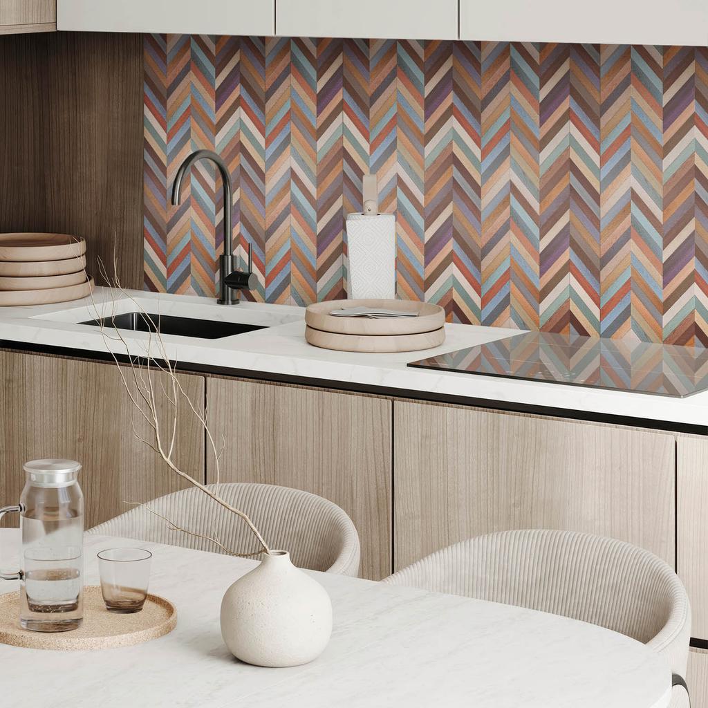 Wall Decoration PVC Panel with Pattern for Room 120X60 Cm Herringbone Wood Pattern