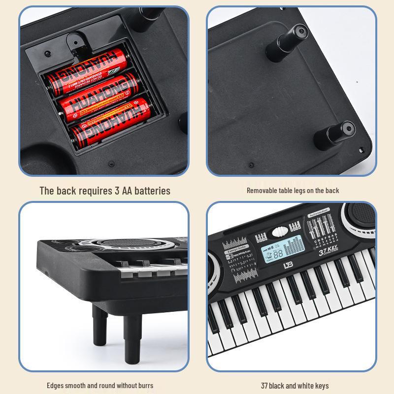Douyin Live Kids' 37-Key Electronic Organ Toy - Educational Piano for Boys