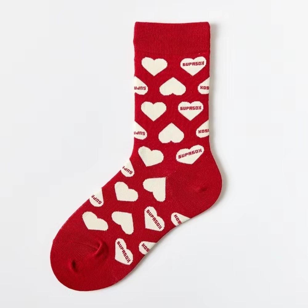 Valentine's Day Love Mid-Tube Socks Funny Women Socks Fashion Love Heart Socks Couple