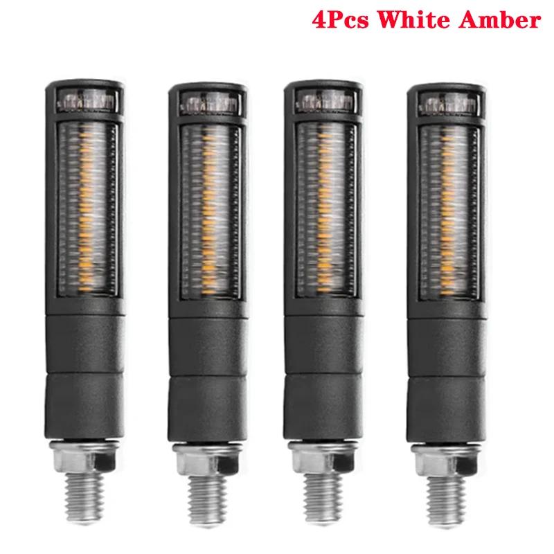 12V M10 Universal Motorcycle LED Turn Signals Light Waterproof Indicators Amber Flasher Blinker Lamp Accessories For Motorbike