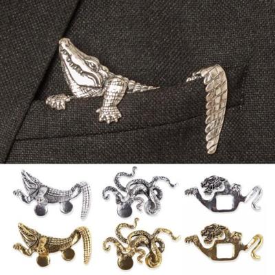 Unisex Brož Tygr Chobotnice Zvířecí Design Klopy Obleku Košile Špendlík Kabelka Přívěsek Brož Párty Oblečení