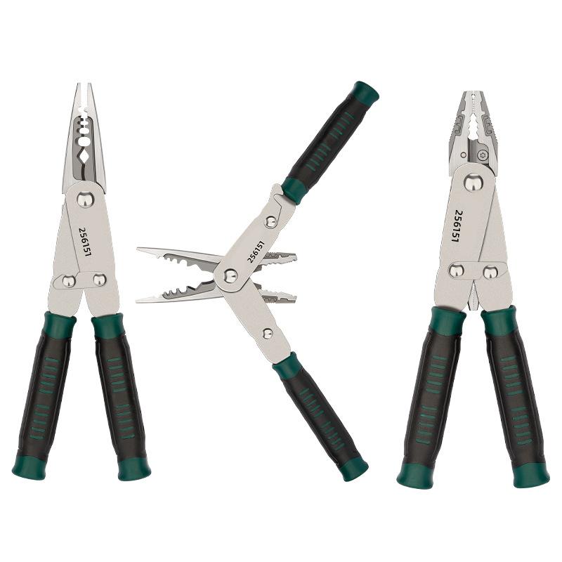 2 In 1 Wire Cutters Pliers Multifunction Wire Cutters Electrician Wire Strippers Pliers Cable Cutting Crimping Pliers Hand Tools