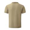 Men Waffle Knit Short Sleeve T-Shirt Casual Solid Color Slim Fit Basic Tee