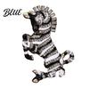 Rainbow Horse Pin Brooch Horse-Themed Zine Alloy with Inlaid Crystals