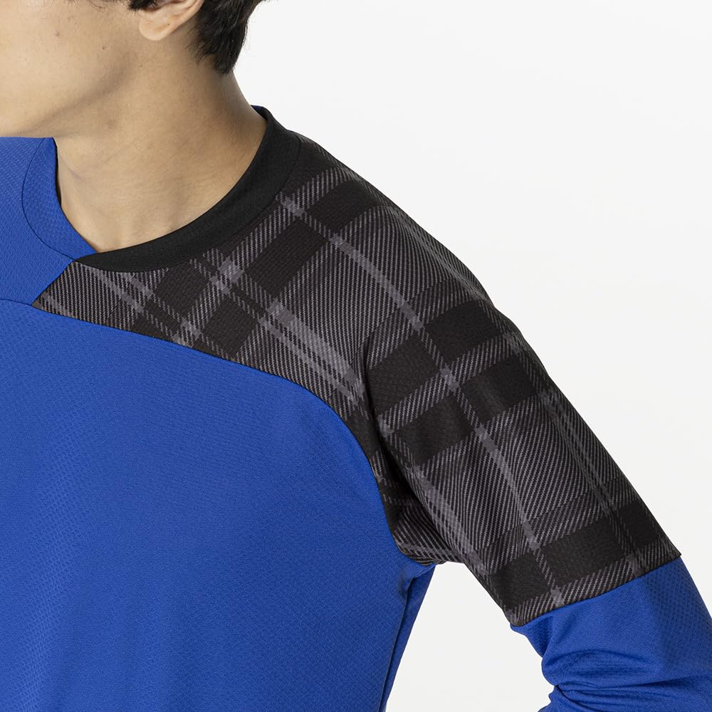 Volleyball Game Shirt, Long Sleeve, Graphic Print, Unisex, Adult, Surf Blue/Black, Size M, V2MAB121