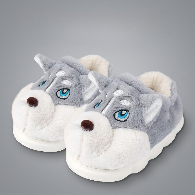 Men's Cotton Slippers Autumn and Winter Indoor Home Thick-bottomed Bag and Cute Two Ha Outer Wear Plush Warm Cotton Drag Men